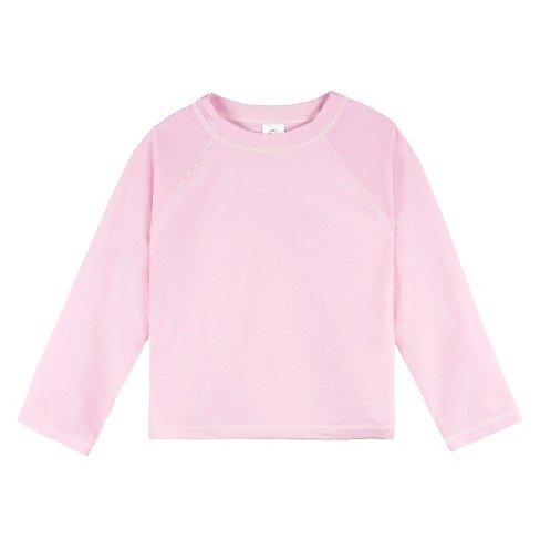 Gerber Baby And Toddler Long Sleeve Solid Swim Rashguard - Light Pink ...