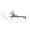 Outdoor Lounge Chairs with Adjustable Backrest and Mesh Seat, Chaise Lounge Chair for Patio or Poolside Comfort-Maison Boucle - 3 of 4