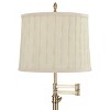 360 Lighting Westbury 36" Tall Skinny Large Traditional End Table Lamp Swing Arm Gold Antique Brass Finish Single Clermont Beige Shade Living Room - 2 of 4