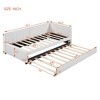 NicBex Twin Size Daybed with Trundle Upholstered Linen Fabric Sofa Sleeper Wooden Daybed Frame for Apartment - 2 of 4