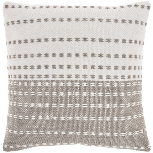 Mina Victory Beach Lifestyle Textured Conch Shell Indoor Throw Pillow White  18 X 18 : Target