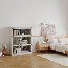3 Tier Bookcase, Freestanding Wooden Bookshelf Storage Organizer Display Shelf, for Display of Books & Home Decor - 3 of 4