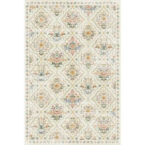 Fulvari Vintage Floral Area Rugs for Entryway,Kitchen,Bathroom, Bedroom Beside Rug,Non-Slip Low Pile Ultra Stain Resistant Carpet - 1 of 1