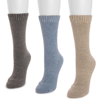 MUK LUKS Women's Wool Boot Sock 3 Pair Pack - image 2
