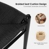 QingMoon Wishbone Barstool, Woven Counter Height Bar Chair with Handwoven Rope Seat and Solid Wood Frame for Kitchen Island - 4 of 4