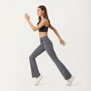 Anna-Kaci Active Women's Ribbed Knit Flare Pants with Wrap Tie Waistband and High Waist Silhouette - 4 of 4