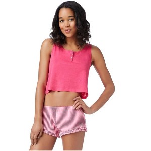 Aeropostale Womens Henley Pajama Sleep Tank Top - 1 of 3