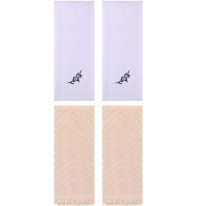 REGALWOVEN 4 Pcs Bathroom Home Decor Cotton Soft Absorbent Hand Towel 13" x 29" - 1 of 4
