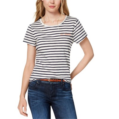 maison Jules Womens Embroidered Basic T-Shirt