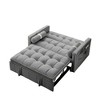 55.5 Inch Pull Out Sofa Bed, Velvet Love Seat Couch, Modern Love Seat Futon With Side Pockets Pull Out Sleep Sofa Bed - 3 of 4