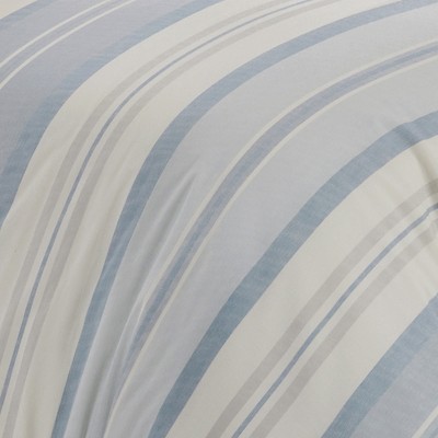 Full/Queen Blue and Taupe Cotton Nautical Bedspread Cover Set