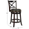 Butler Counter Stool - FOX7003 - Cappuccino/Black - Safavieh Couture - 4 of 4