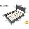 CAVINAS Bed Frame with Wingback Headboard for Bedroom,Liftable Storage Platform Bed with USB Ports - 3 of 4