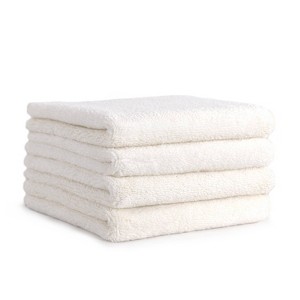 4pk Turkish Cotton Washcloth Set White - Wellbe - 1 of 4