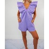 Women's Abby Denim V-neck Sleeveless Romper - day + moon - 3 of 4