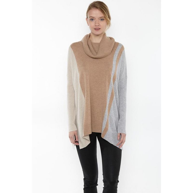 J CASHMERE Women's 100% Pure Cashmere Cocoon Dolman Sleeve Cowlneck Sweater, 5 of 6