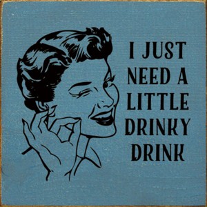 Slickblue Rustic Bar Decor Sign 7x7 – Solid Wood Plaque with Funny Quote, Shelf or Wall Display, 10 Color Options - 1 of 3