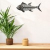 Slickblue 24-Inch Fish Bones Metal Art, Artisan-Crafted Steel Wall Decor for Indoor/Outdoor Use - 2 of 3