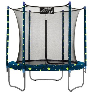 Upper Bounce Round Trampoline Set with Safety Enclosure System - Backyard Trampoline - Outdoor Trampoline for Kids - Adults - 1 of 4
