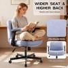 Criss-Cross Flip-Arm Chair on Wheels ¨C Thick Cushion, Wide Seat, Swivel Desk for Home/Apartment/Bedroom - 4 of 4