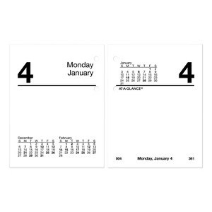 Compact Desk Calendar Refill, 3 x 3.75, White Sheets, 12-Month (Jan to Dec): 2026 - 1 of 4