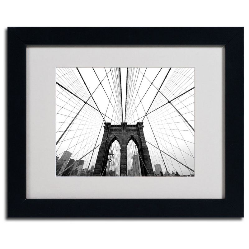Trademark Fine Art -Nina Papiorek 'NYC Brooklyn Bridge' Matted Framed Art, 3 of 4