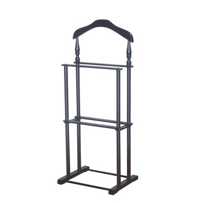 Proman Products Sakura Twin Valet with Wooden Hanger, Trouser Bar & Tie Bar, Walnut