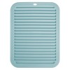 NewHome"Heat Resistant Silicone Mat for Hair Tools, Portable Travel Cover for Flat Iron & Curling Iron"LightBlue - 4 of 4