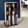 Transformer Boot Storage Rack, Adjustable Cubbies, Soft Poly-Cotton Fabric, Sturdy Steel Frame, Natural and Brown - image 4 of 4