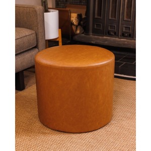 Wovenbyrd Hampton 19" Round Pouf Ottoman - 1 of 3