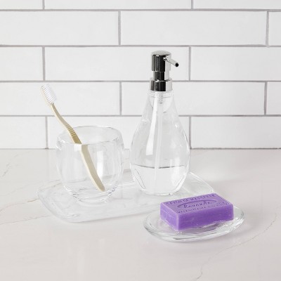 Clear Acrylic Toothbrush Holder with Oval Compartments