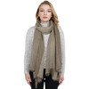 Anna-Kaci Vintage Textured Striped Scarf Lightweight Fringed Soft Warm Wrap Shawls for Women - 2 of 4