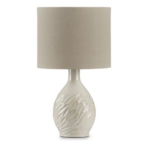 Signature Design by Ashley Garinton Ceramic Table Lamp, Cream - 1 of 4
