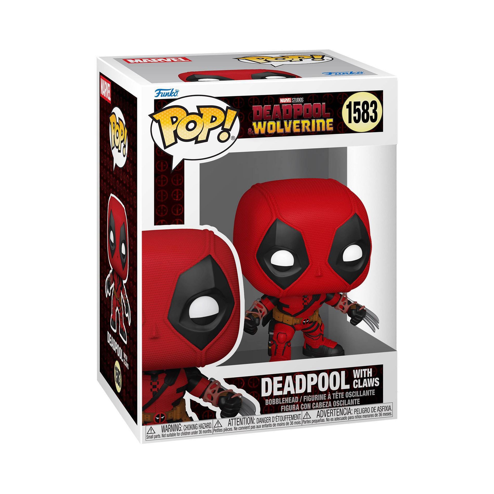 Funko POP! Marvel Studios Deadpool & Wolverine- Deadpool with Claws Bobblehead #1583