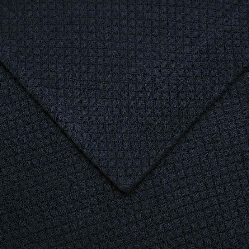 Geometric Rustic Traditional Raised Jacquard Matelasse Cotton Diamond Solitaire 3-Piece Bedspread Set by Blue Nile Mills, 2 of 6