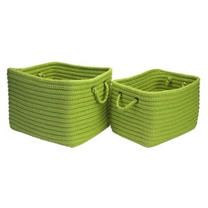 Colonial Mills Modern Farmhouse Braided Mudroom Basket, 16"x12"x10", Apple Green - 1 of 1