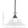 Toltec Lighting Any 1 - Light Pendant in  Dark Granite with 16" White Marble  Shade - 2 of 2