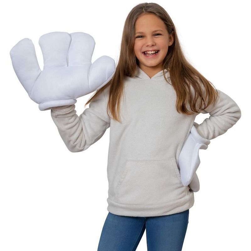 Skeleteen Cartoon Hand Gloves - White, 3 of 5