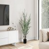Syemin Artificial Plants Artificial Plant Eucalyptus Tree Indoor Outdoor Faux Fake Fall Decorations for Home Fake Plants, Green, 25"*20"*44" - 2 of 4