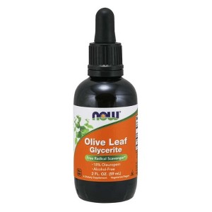 Olive Leaf Glycerite 18% Vegetarian by Now Foods  -  2 oz Liquid - 1 of 2