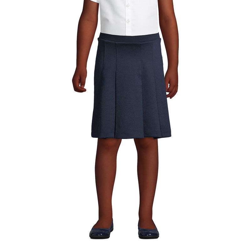 Lands' End Lands' End School Uniform Kids Ponte Pleat Skirt, 3 of 4