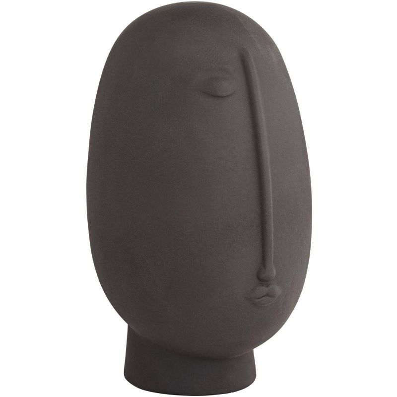 Studio 55D Tonga 11" High Black Ceramic Head Figurine, 5 of 9