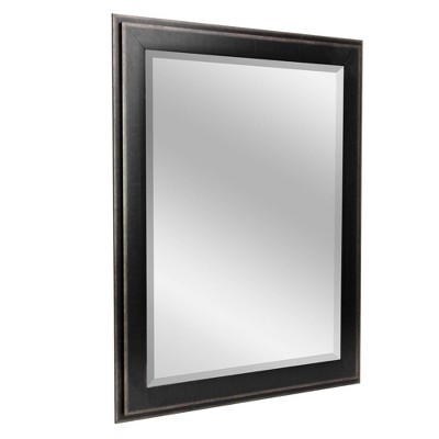 31.5" x 43.5" Two-Toned Frame Mirror Black - Head West