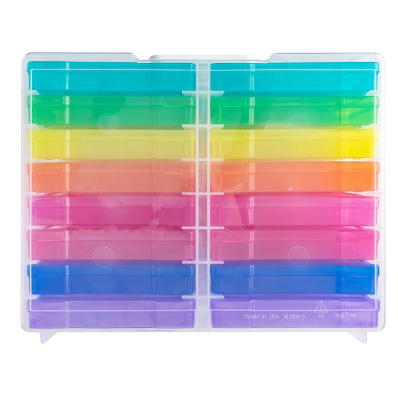We R Craft & Photo Translucent Plastic Storage-15"X12"X5", W/16 Mini Cases, 3 of 6