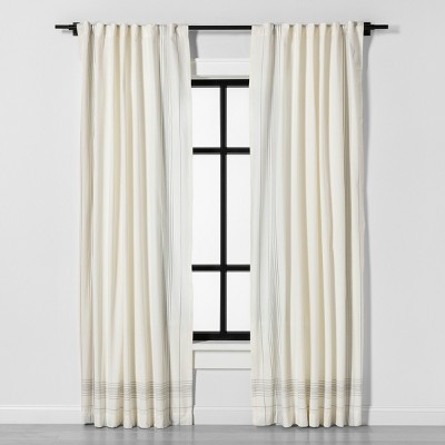 Nate Berkus Gray/White Dots Curtain Panel 50" x 79" 100% Cotton GUC 