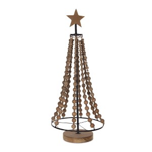 Beaded Wood Holiday Tree 25"H - 1 of 2