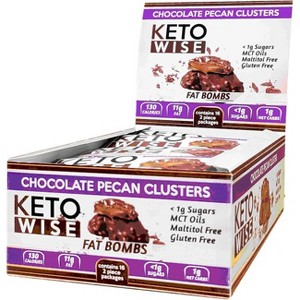 Keto Wise Fat Bombs - Chocolate Pecan Clusters - 1 of 1