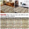 Washable Area Rug Non Slip - Low Pile Vintage Faux Wool Soft Rug, Machine Washable Foldable Distressed Floral Accent Carpet for Living Room - 2 of 4