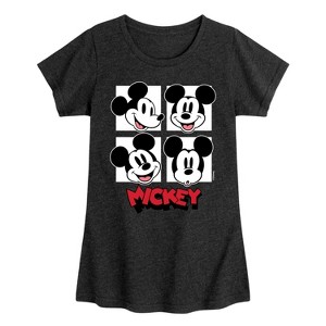 Girls' - Disney - Mickey Grid Fitted Short Sleeve Graphic T-Shirt - 1 of 4