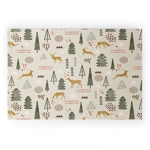 Marta Barragan Camarasa Deer Christmas forest Welcome Mat - Society6 - 1 of 3